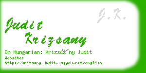 judit krizsany business card